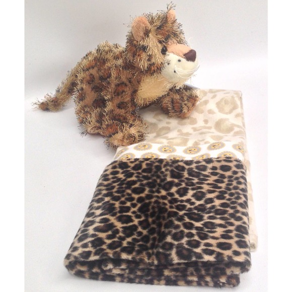 Novelty Flannel Pillowcase Bundle: African Savanah Cat Prints, Webkinz Leopard - Picture 4 of 6